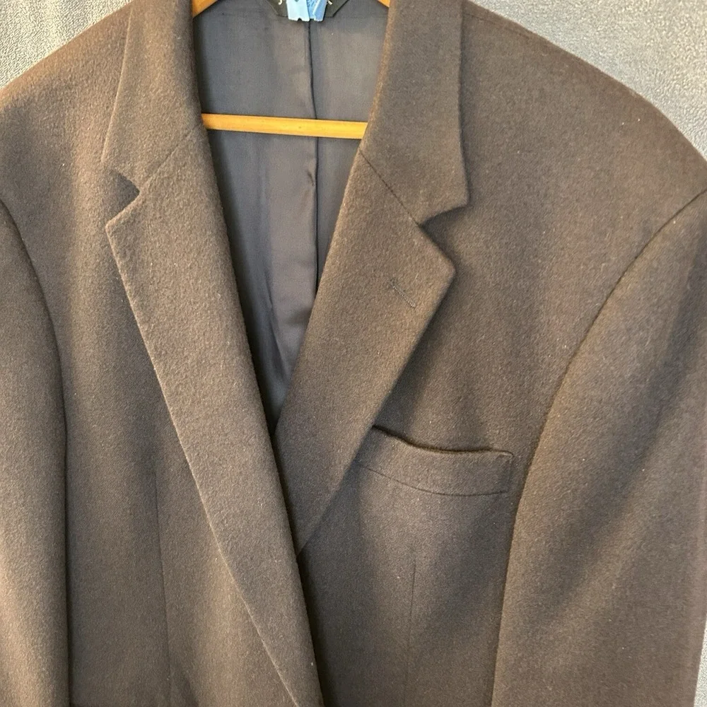 Jos A. Bank 100% Cashmere Men's 46L Signature Collection Black Blazer